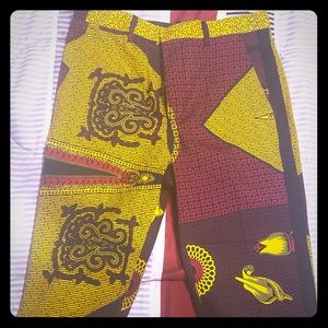 Men African print dress pants